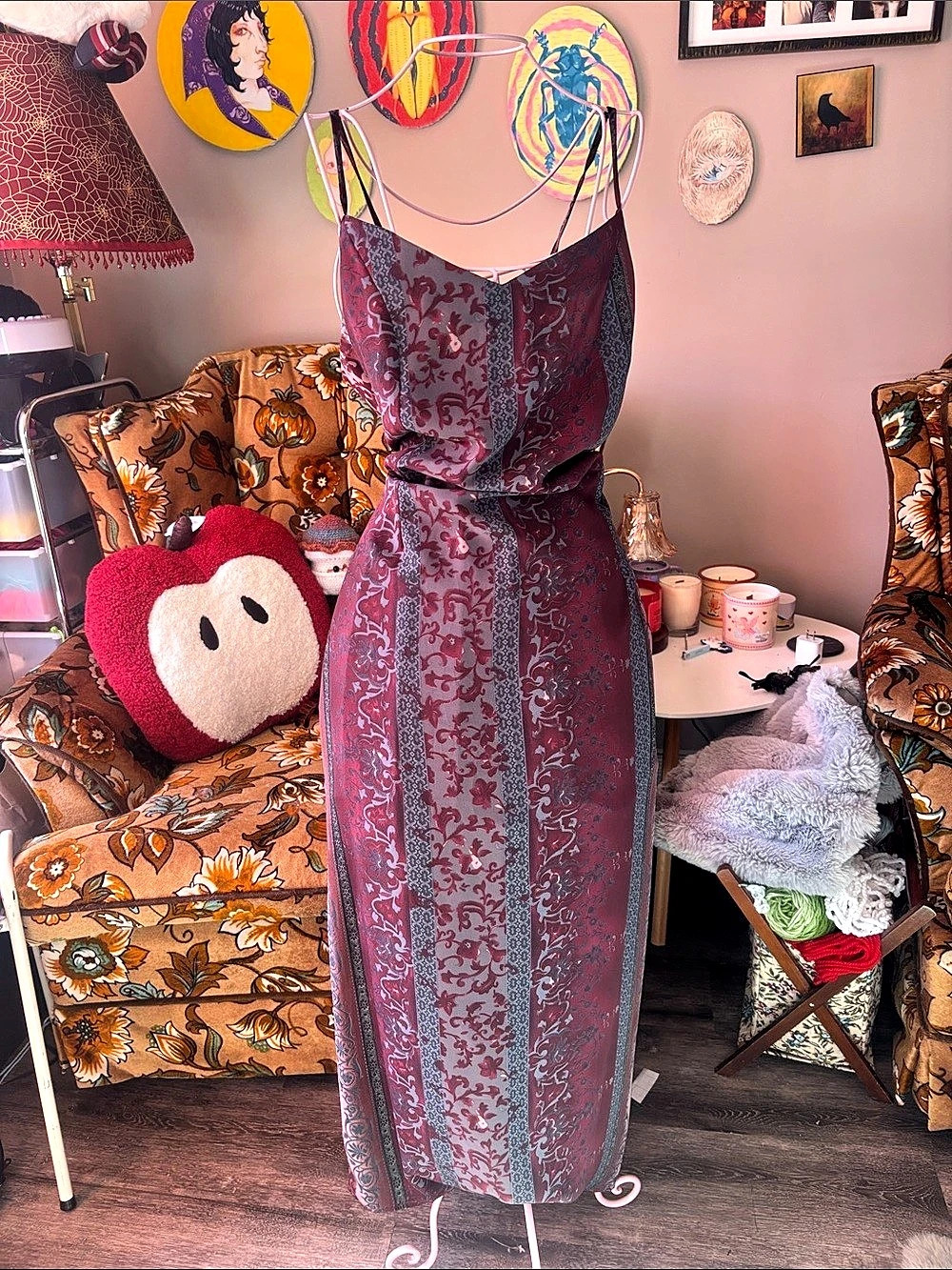 Pariscope Patterned Strappy Maxi Dress